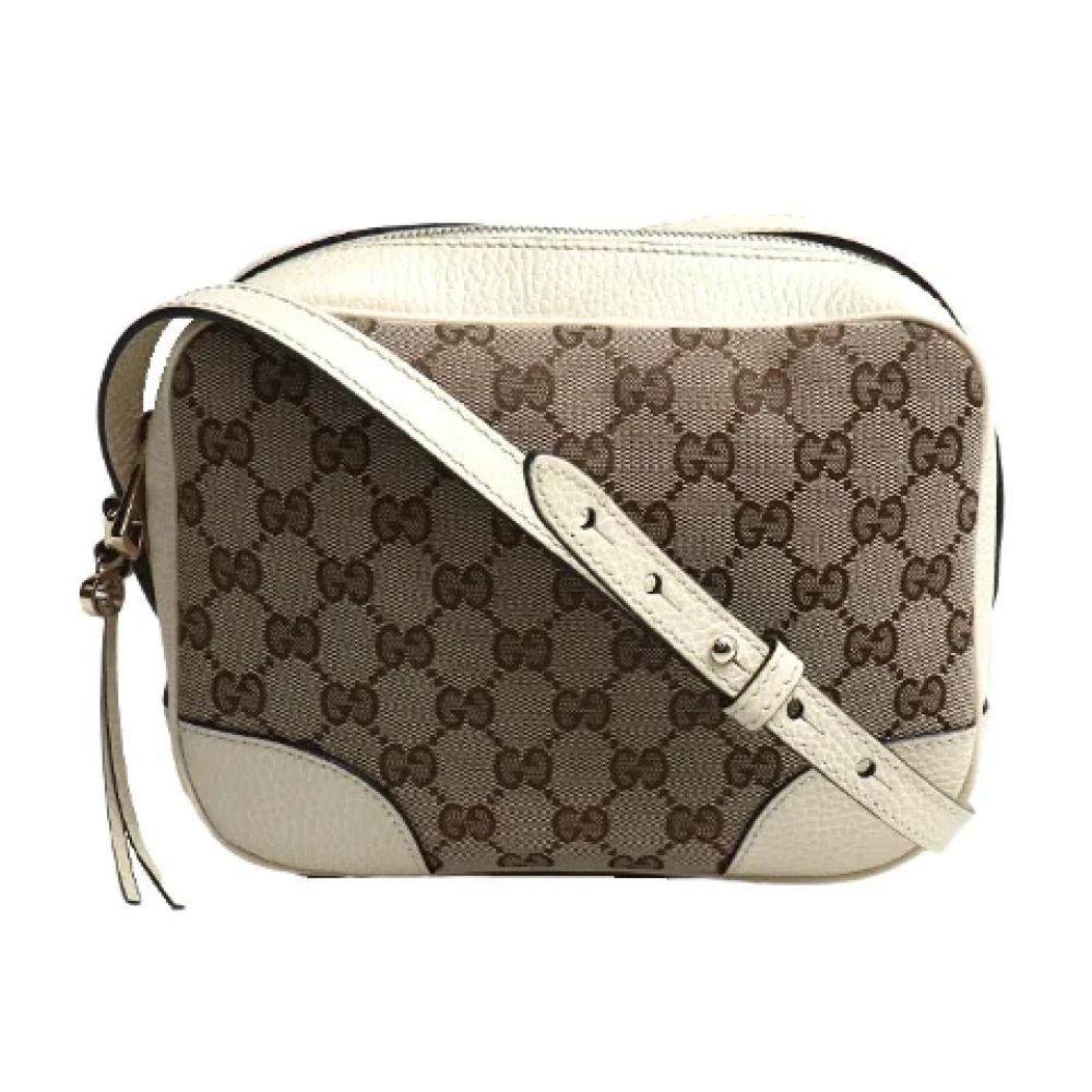 Gucci Vintage Pre-owned Canvas gucci-bags Beige Dames