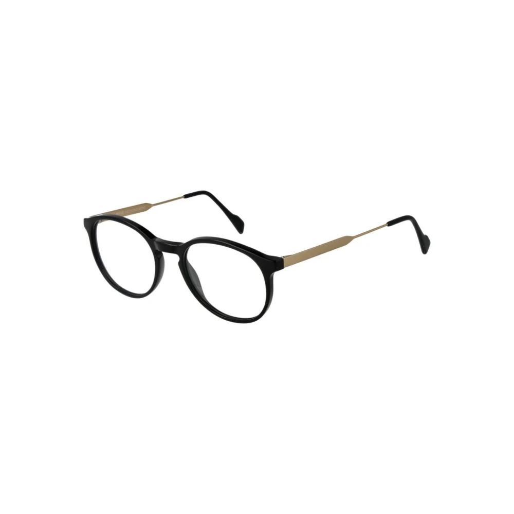 Andy Wolf Unisex Black Glasses, One Size, Panto Optical Frames With Acetate