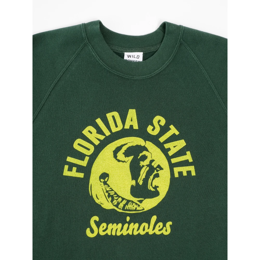 Wild Donkey Vintage Florida State Seminoles Sweatshirt Green Heren