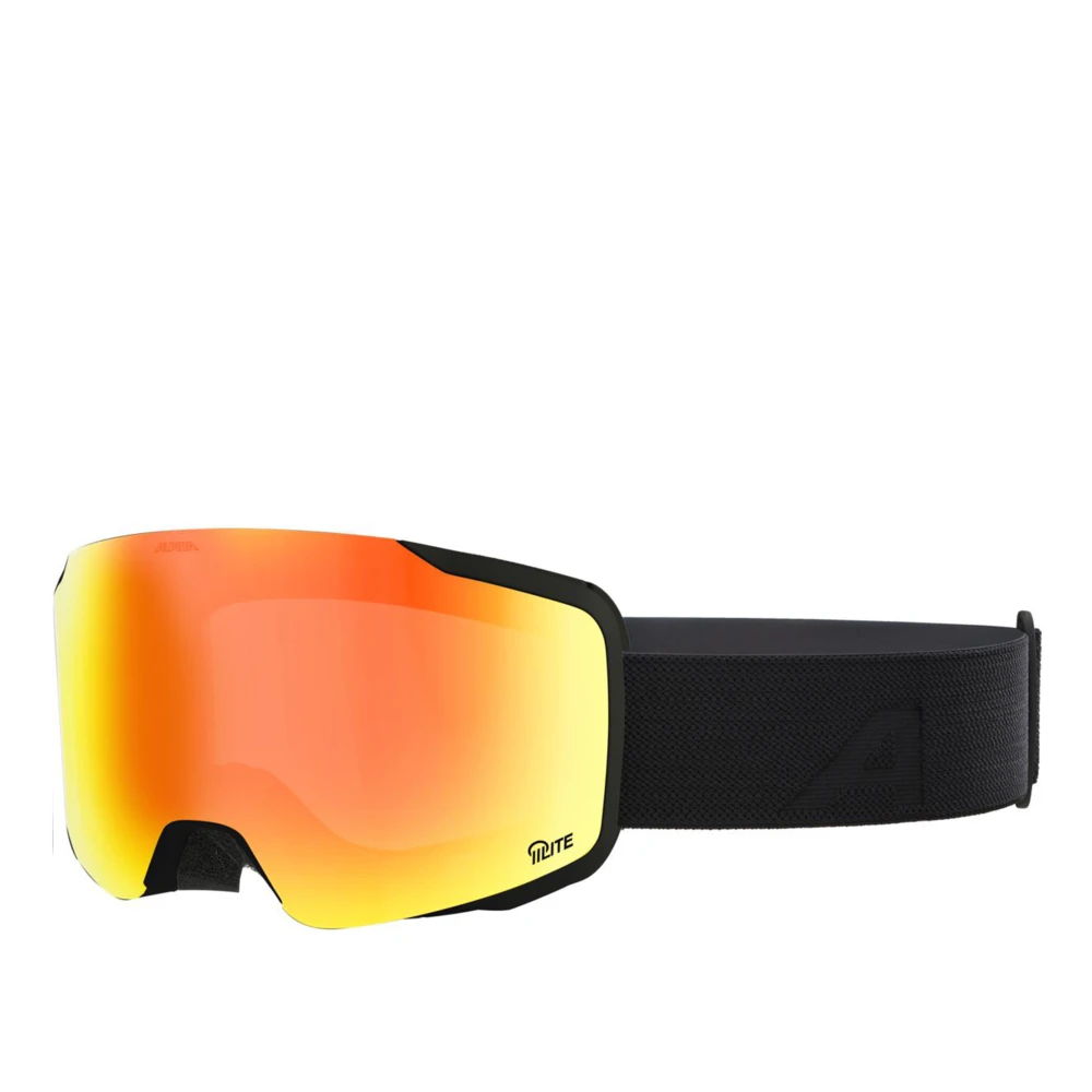Alpina Zwart Mat Lichtgewicht Skibril Black Unisex