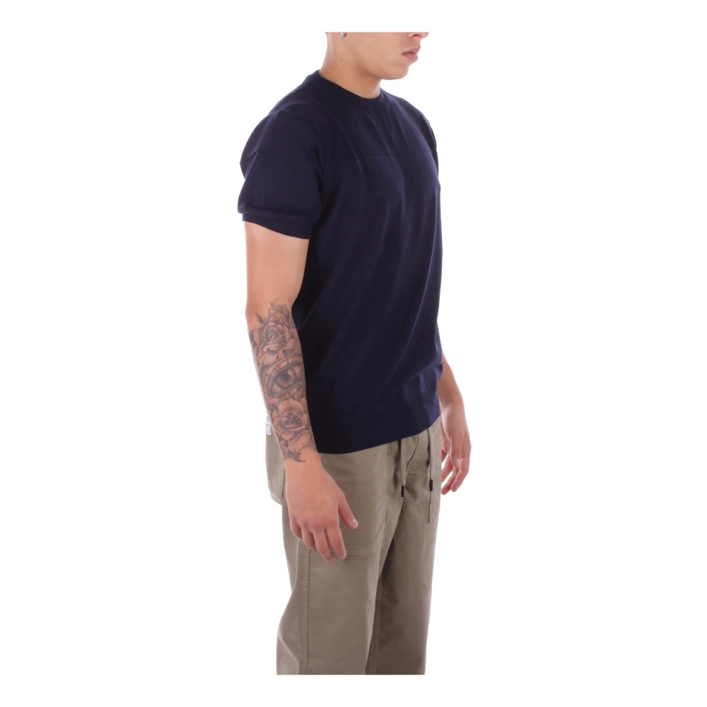 Costume National Blauwe Logo Trui Slim Fit Blue Heren