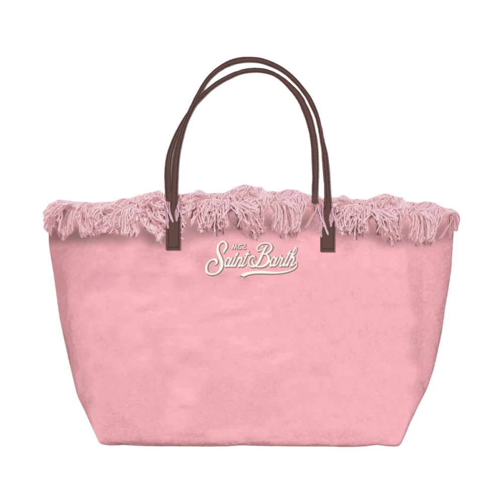 Mc2 Saint Barth , Shopping Bags, Female, Pink, One Size, Vanity Tote Bag