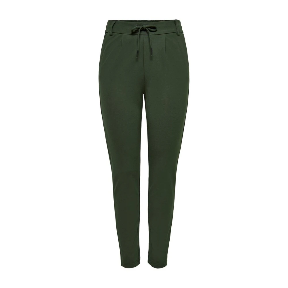 Only Women's Green Slim-Fit Trousers, Xl L32, Wide Leg Trousers