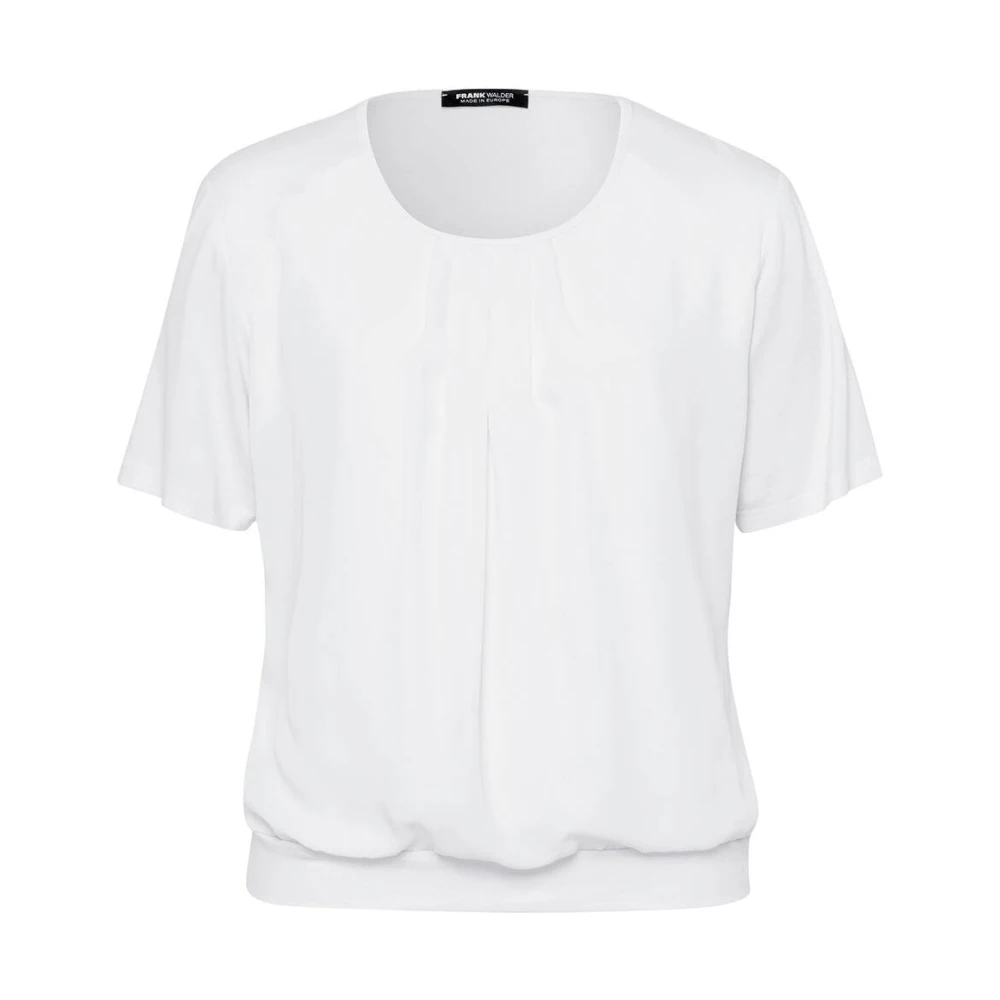 Frank Walder Korte Mouw Top NOSBlusenshirts White Dames
