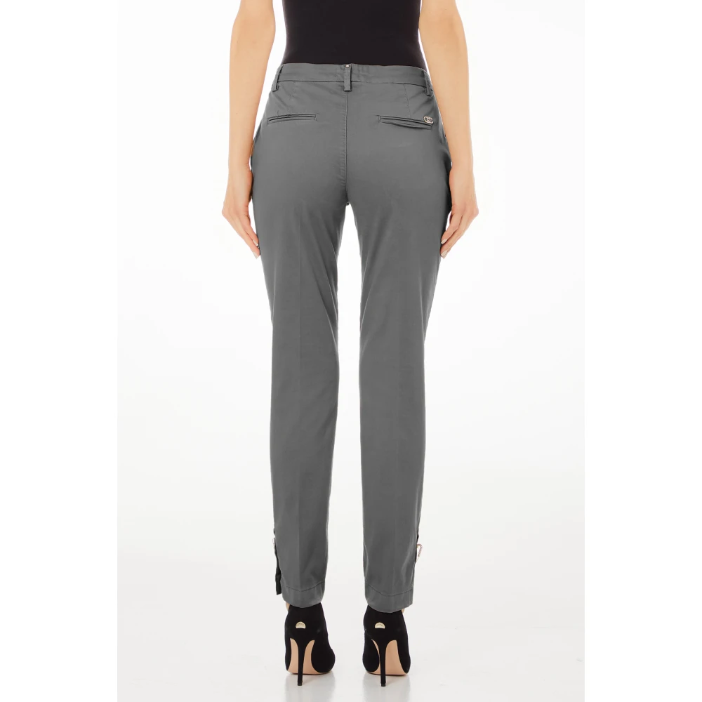 Liu Jo Chino Chic Regular Fit Broek Gray Dames