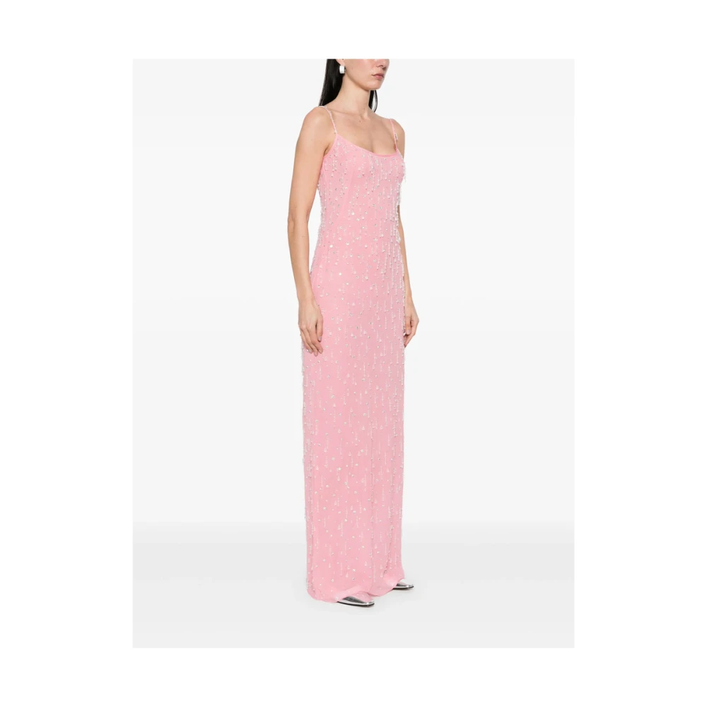 Blumarine Flamingo Roze Pailletten Jurk Pink Dames