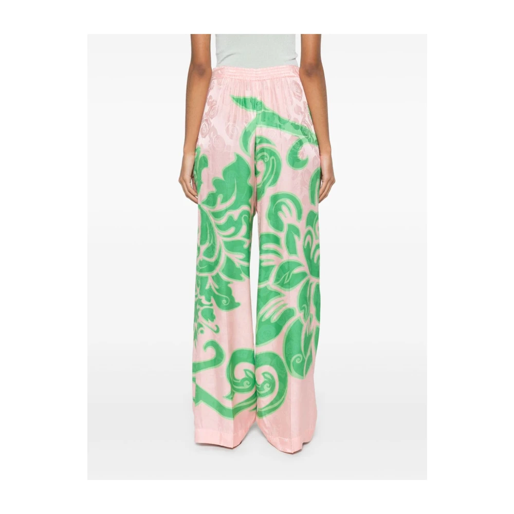 ETRO Luxe Roze Groene Broek Multicolor Dames