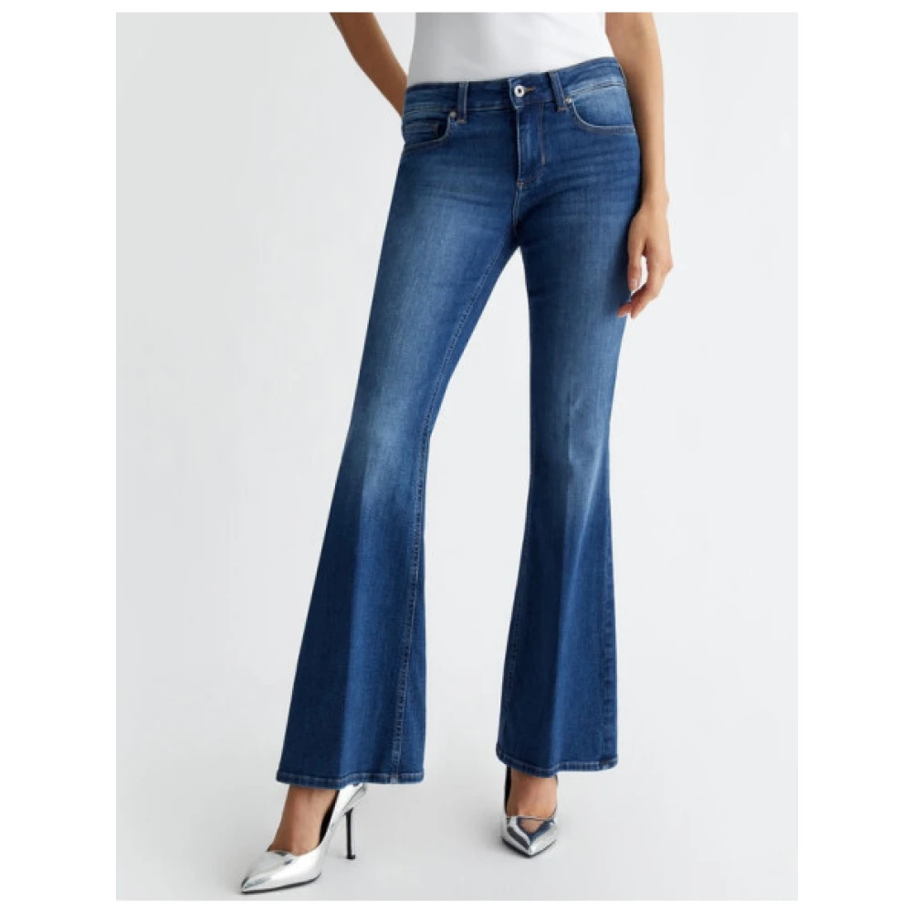 Liu Jo Flared jeans in katoenmix Blue Dames