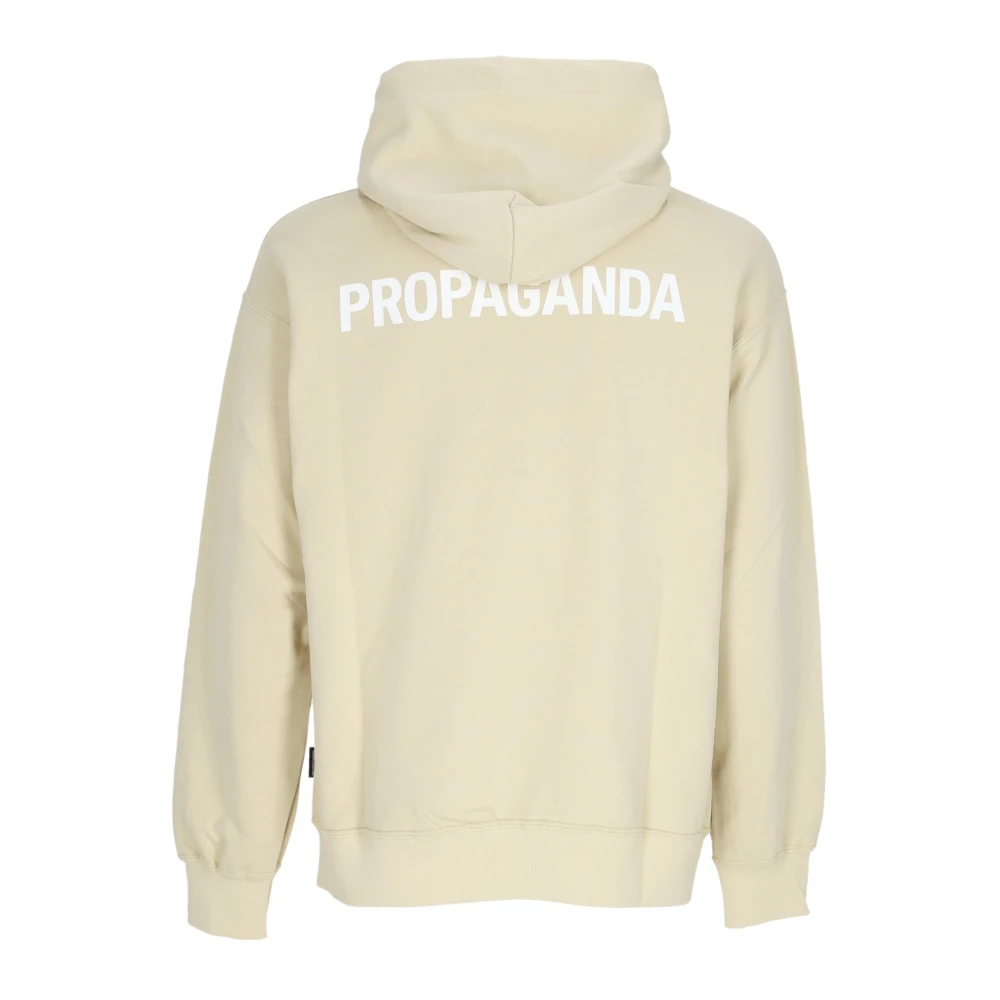 Propaganda Klassieke Logo Lichtgewicht Hoodie Sweatshirt Beige Heren