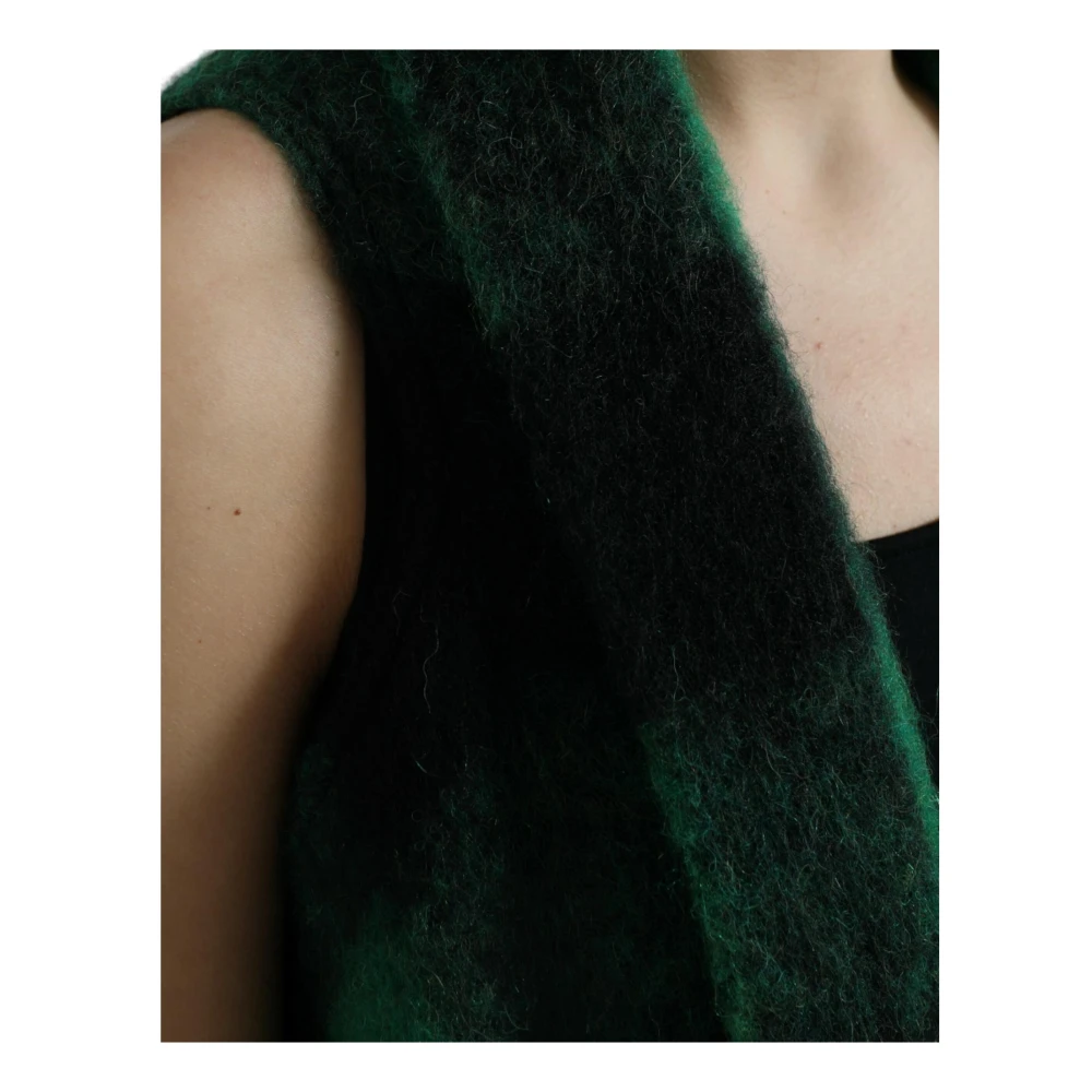 Dolce & Gabbana Buffalo Check Poncho Jas Multicolor Dames