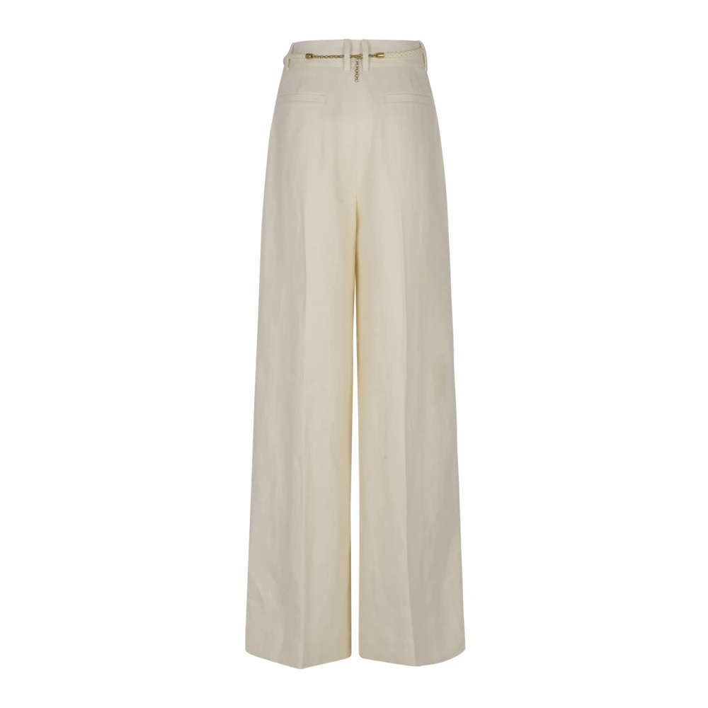 Zimmermann Witte Linnen Wijde Pijp Broek White Dames