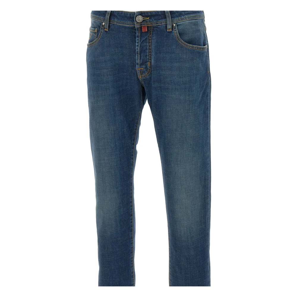 Jacob Cohën Blauwe Nick Jeans met Clutch Tas Blue Heren
