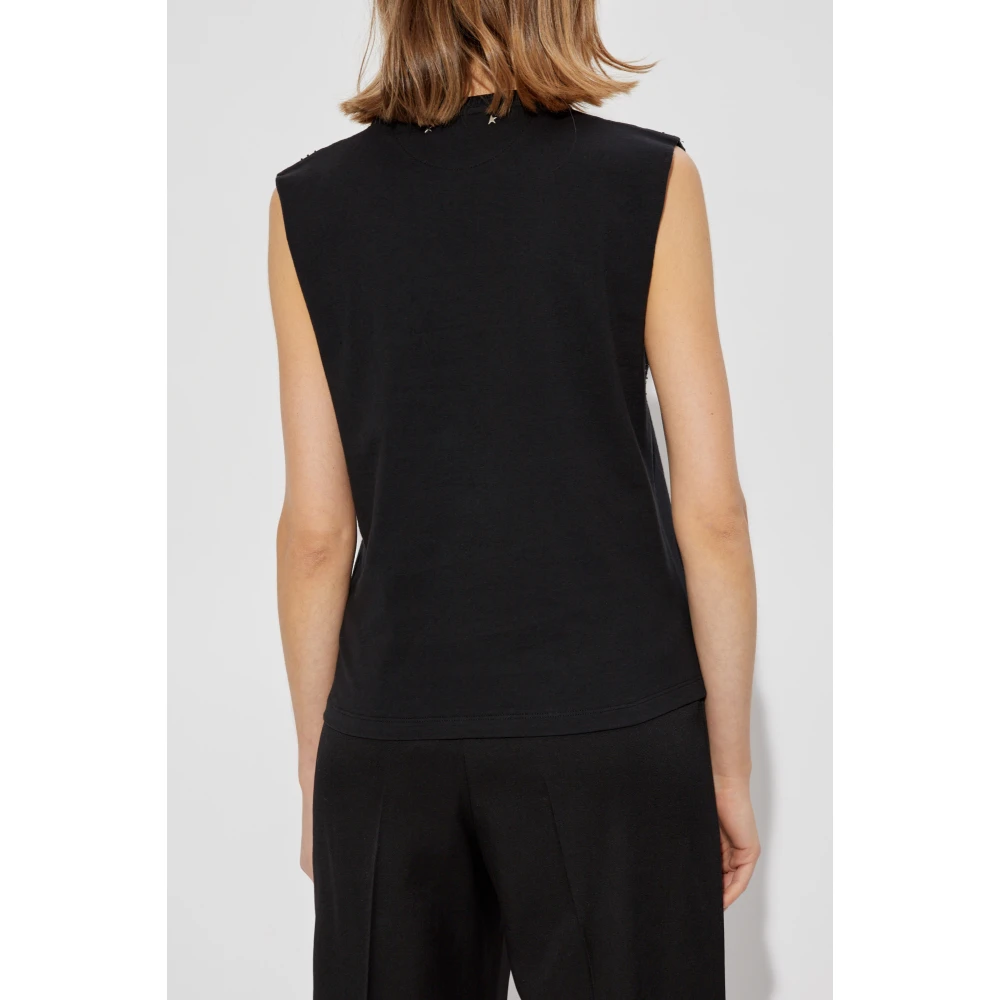 Golden Goose Top met kralen Black Dames