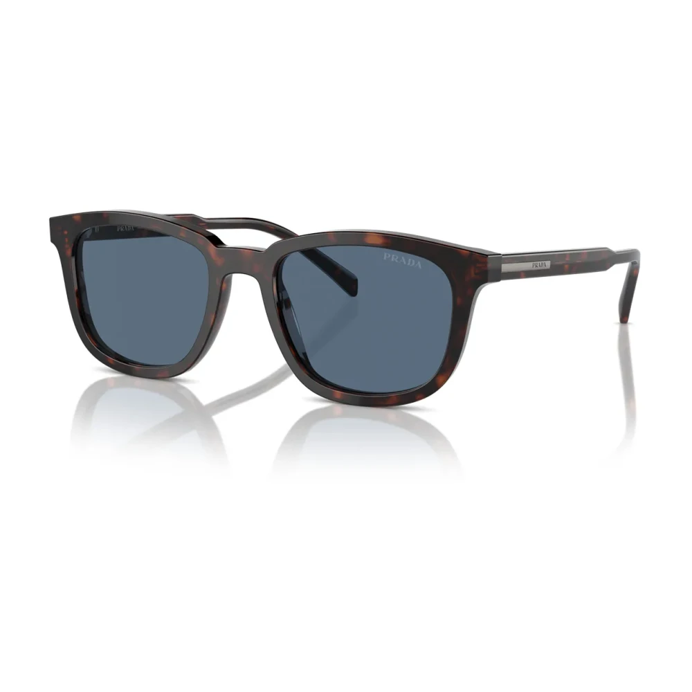 Prada Men's Black Sunglasses, 53 Mm, Stylish Pillow Shape Sunglasses With Flash Lenses