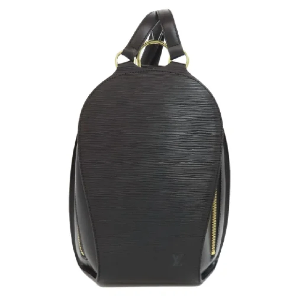 Louis Vuitton Vintage Pre-owned Leather backpacks Black Dames