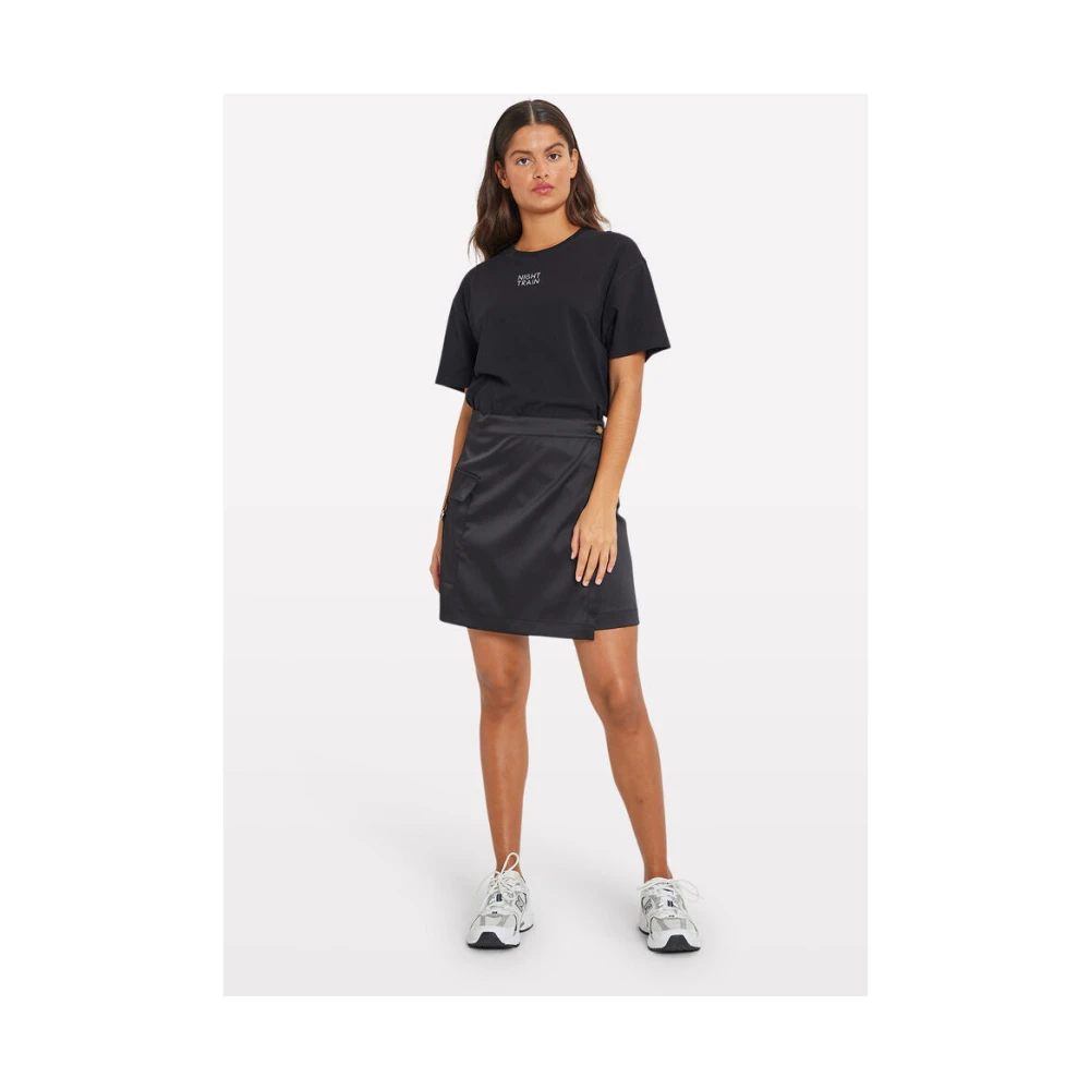 Envii Zwarte Encab Rok met D-ring Black Dames
