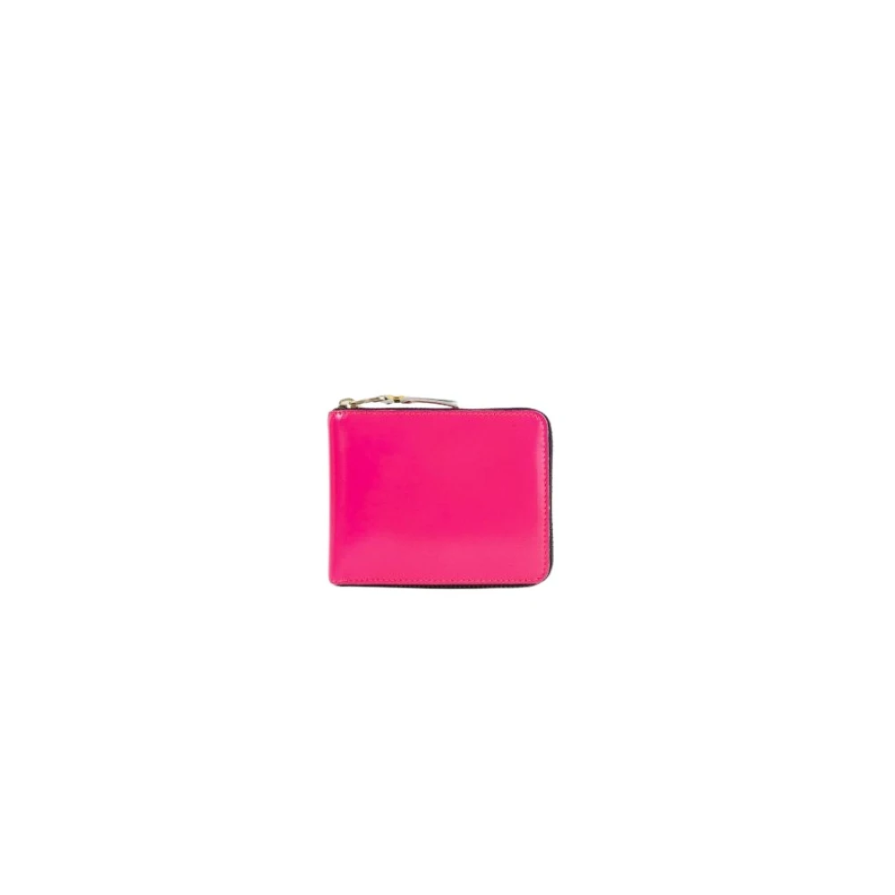 Comme des Garçons Roze Patent Portemonnee met Multicolor Interieur Pink Dames