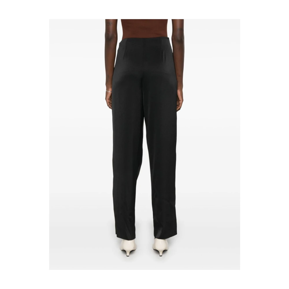 Emporio Armani Zwarte Satijnen Broek Black Dames