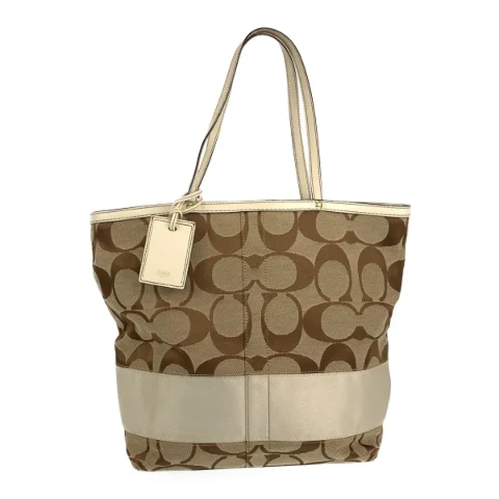 Coach Pre-owned Canvas shoulder-bags Beige Dames