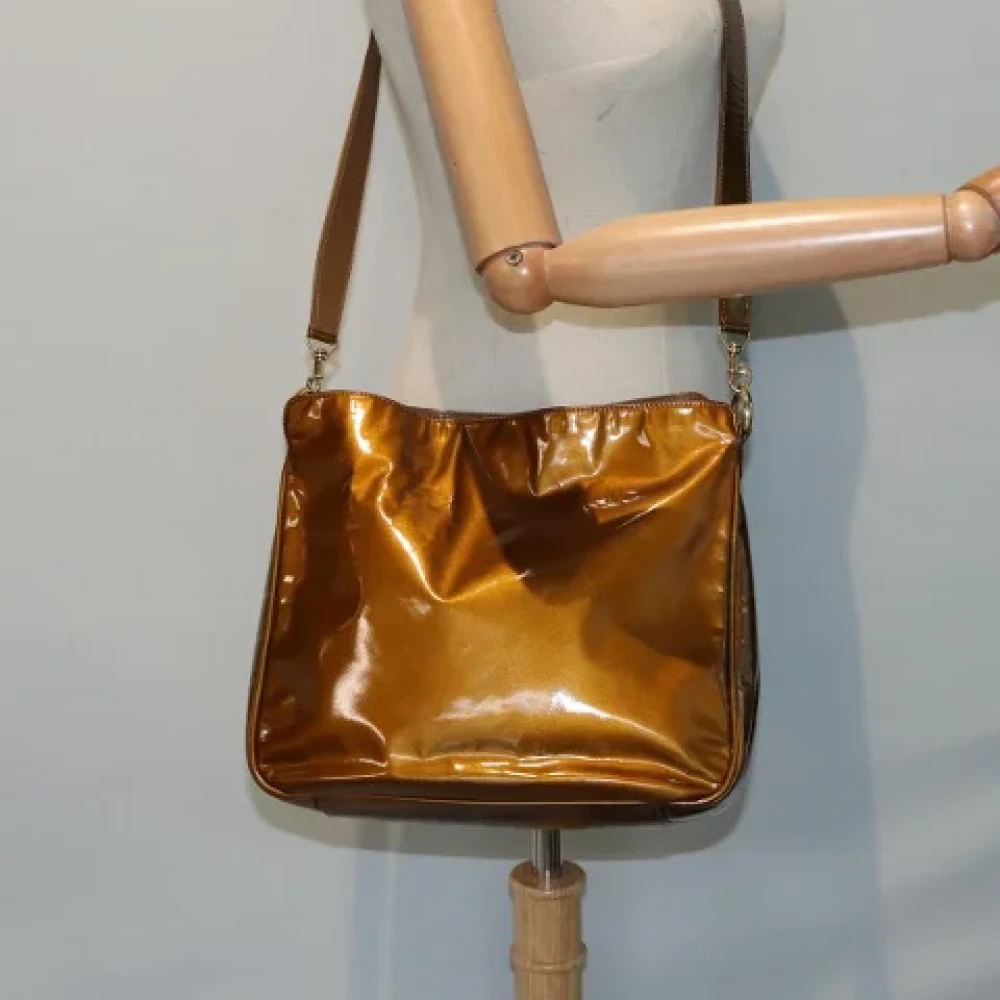 Gucci Vintage Pre-owned Leather handbags Brown Dames