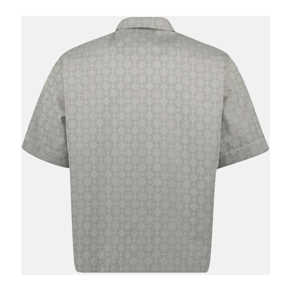 Givenchy Grijze Zip-Up Shirt Jacket Jacquard Gray Heren