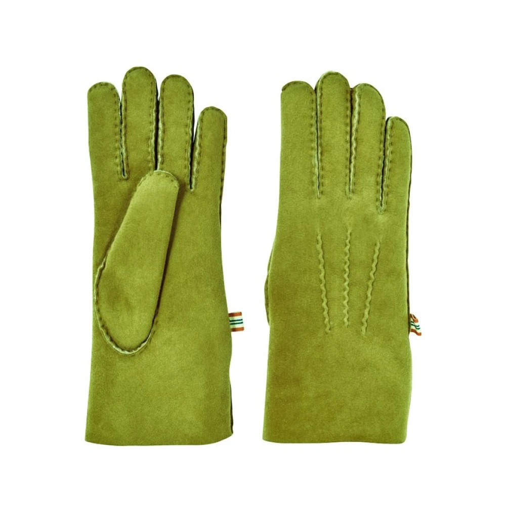 Ines De La Fressange Paris Constanza khaki leren handschoenen 3. Green Dames