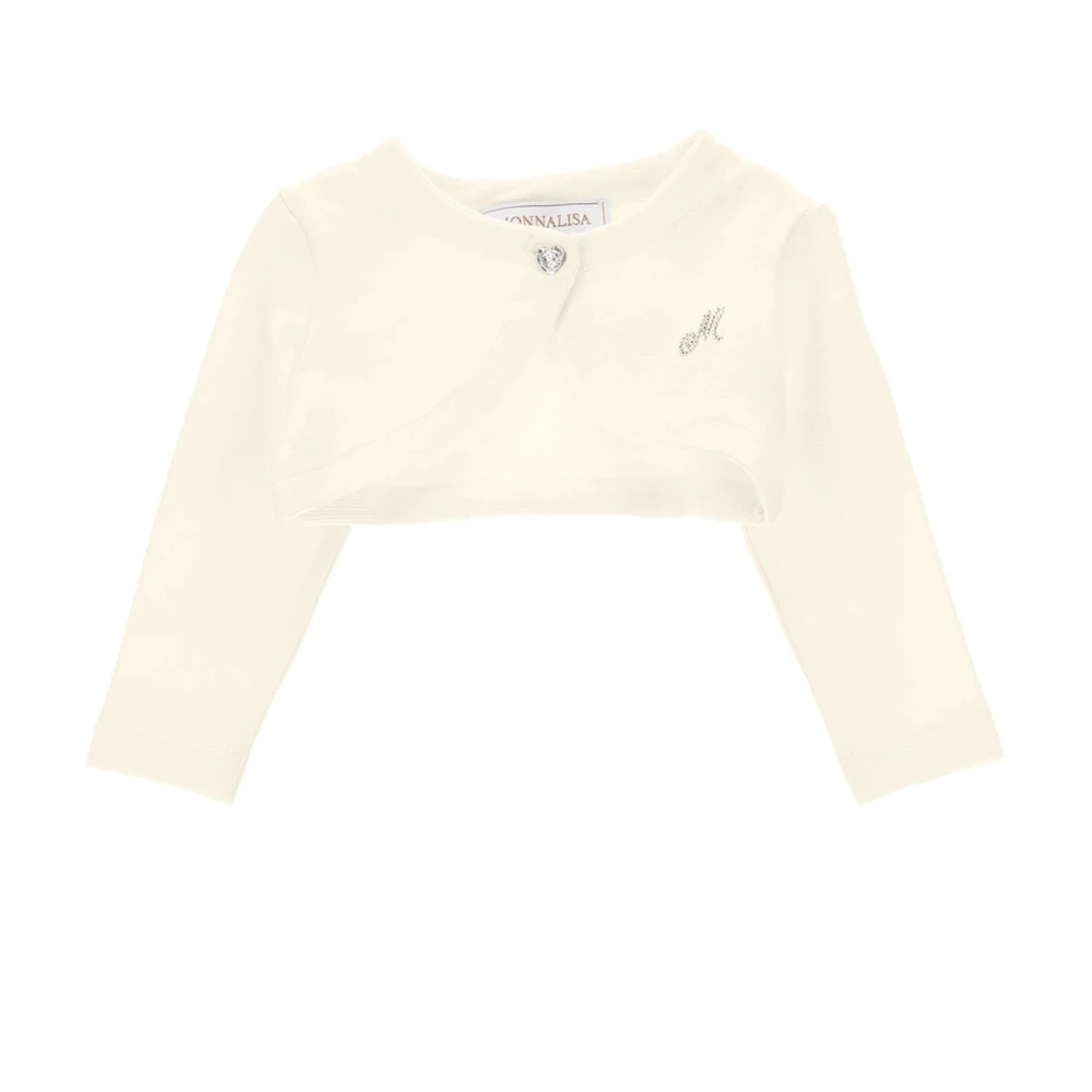 Monnalisa Boys Beige Maglia Cardigan - Kids Cardigans - 3 M - Kids