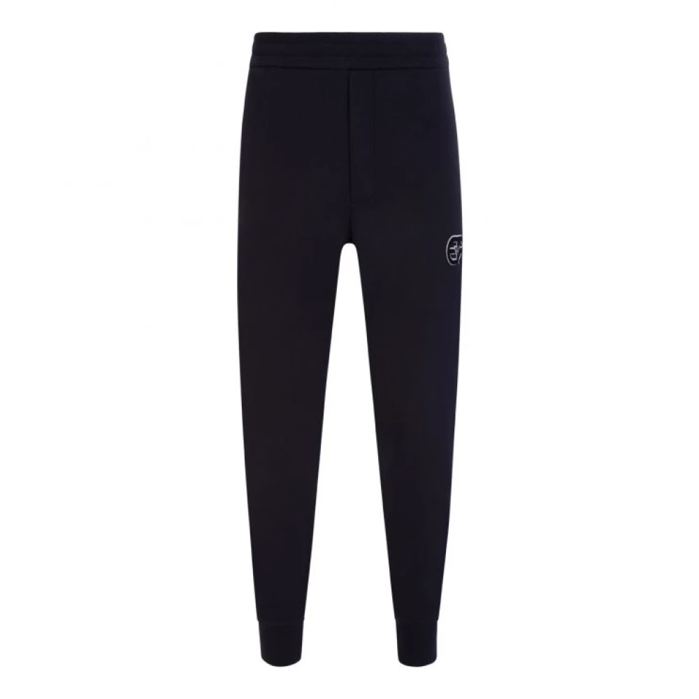 Emporio Armani Men's Black Sweatpants, Male,, Navy Blue Jogger Trousers For Men Extra Large