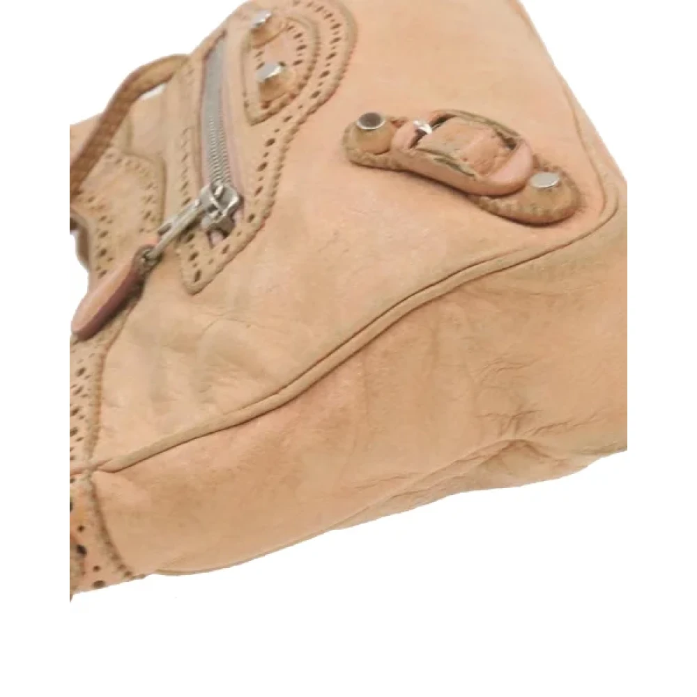Balenciaga Vintage Pre-owned Leather shoulder-bags Beige Dames