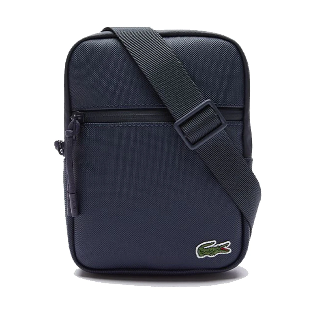 Lacoste Canvas Schoudertas voor Kinderen met Rits Blue Heren