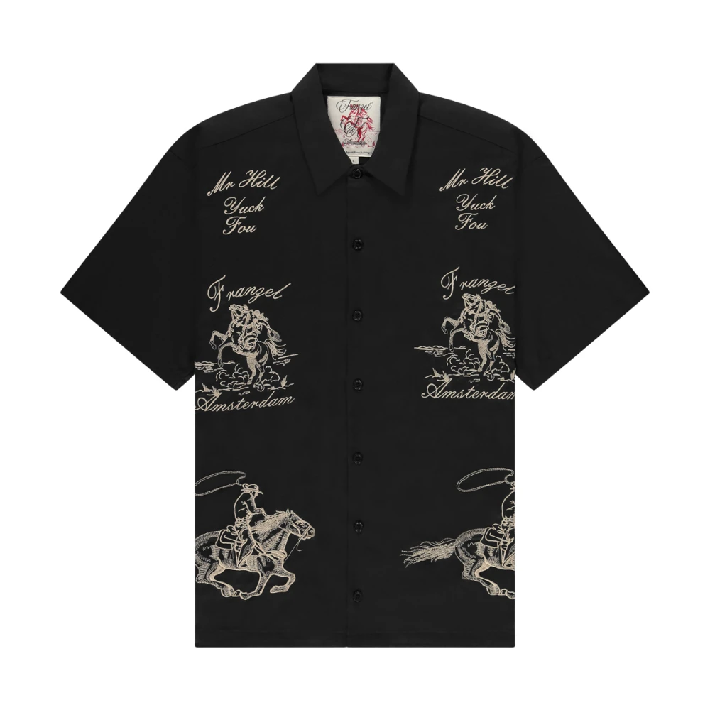 In Gold We Trust Rundvee Grafisch T-shirt Black Heren