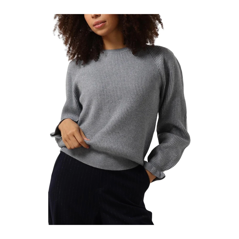 Nukus Blauwe Fancy Pullover Sleeve Trui Blue Dames