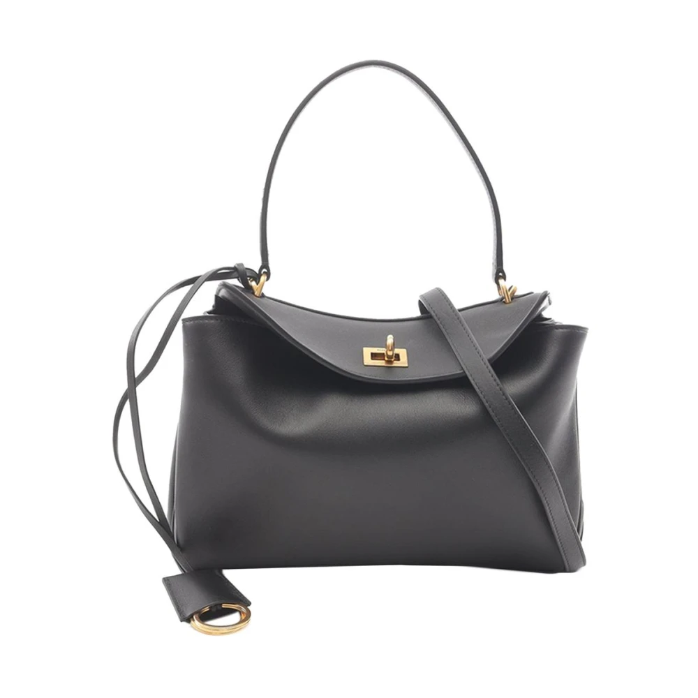 Balenciaga Vintage Women's Black Pre-Owned Structured Handbag