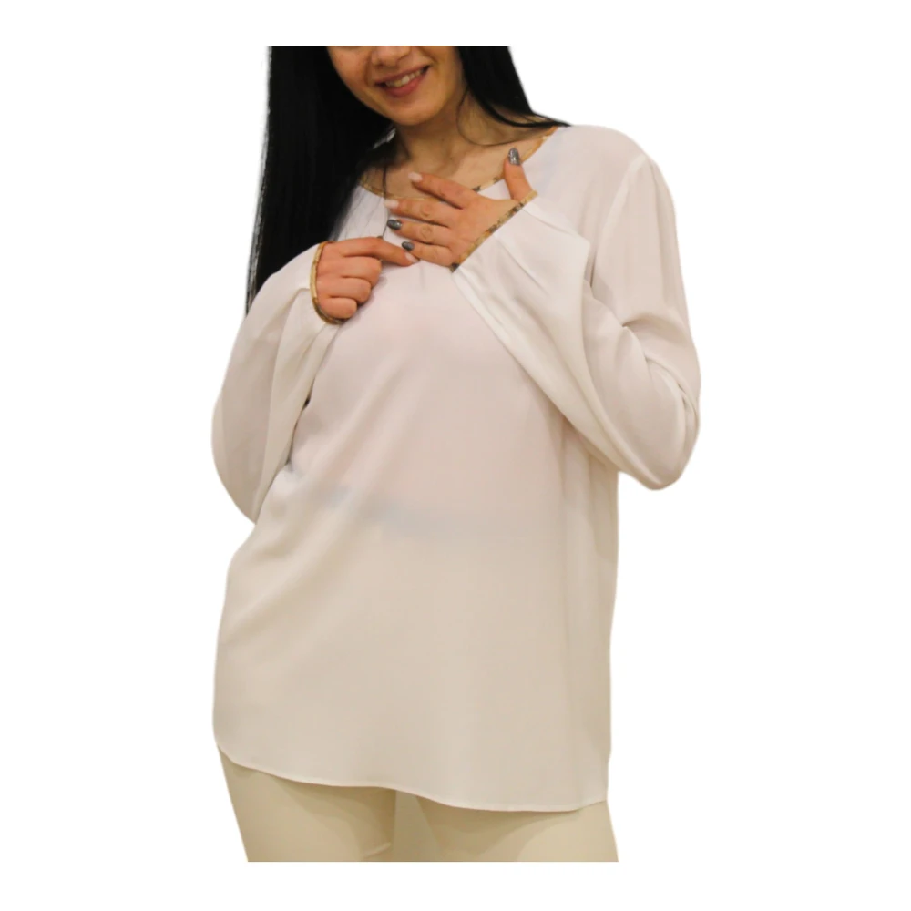 Alviero Martini 1a Classe Lange Mouw Blouse Beige Dames