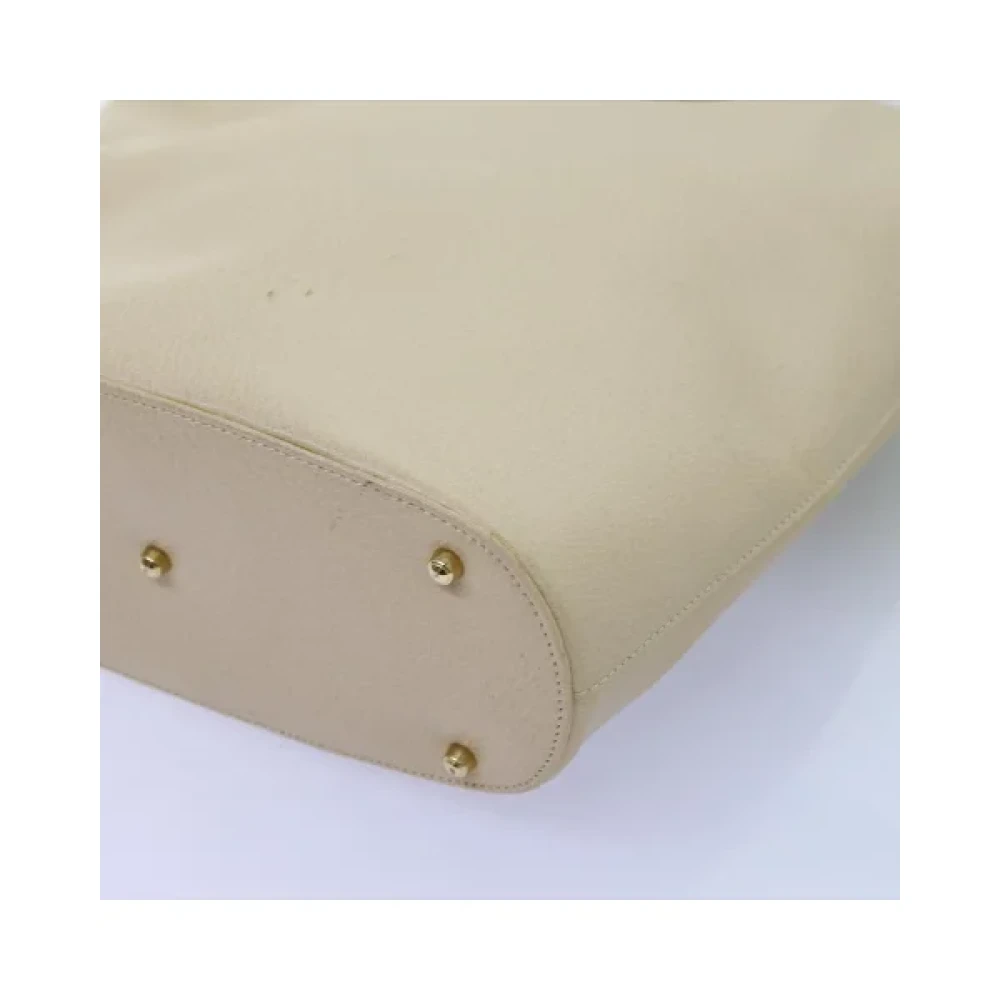 Gucci Vintage Pre-owned Leather handbags Beige Dames