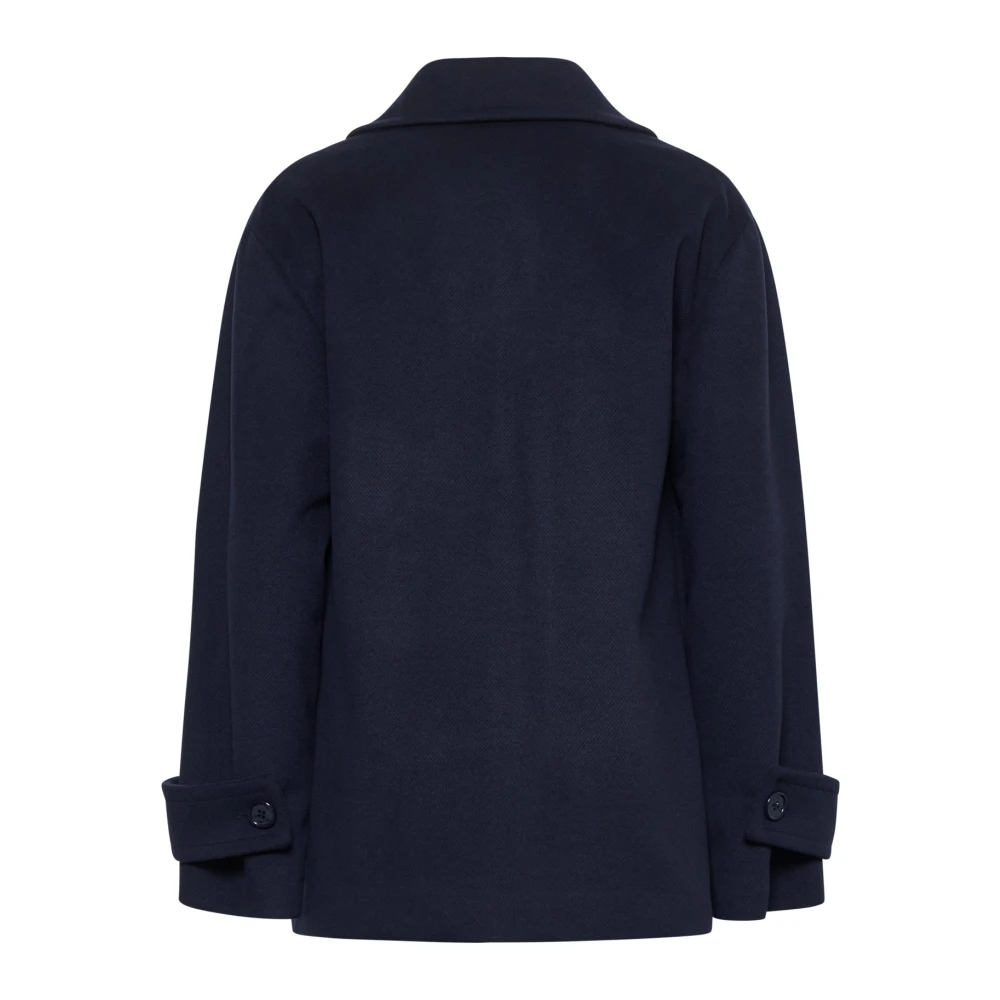 Kaos Blauwe Stijlvolle Jassen Blue Dames