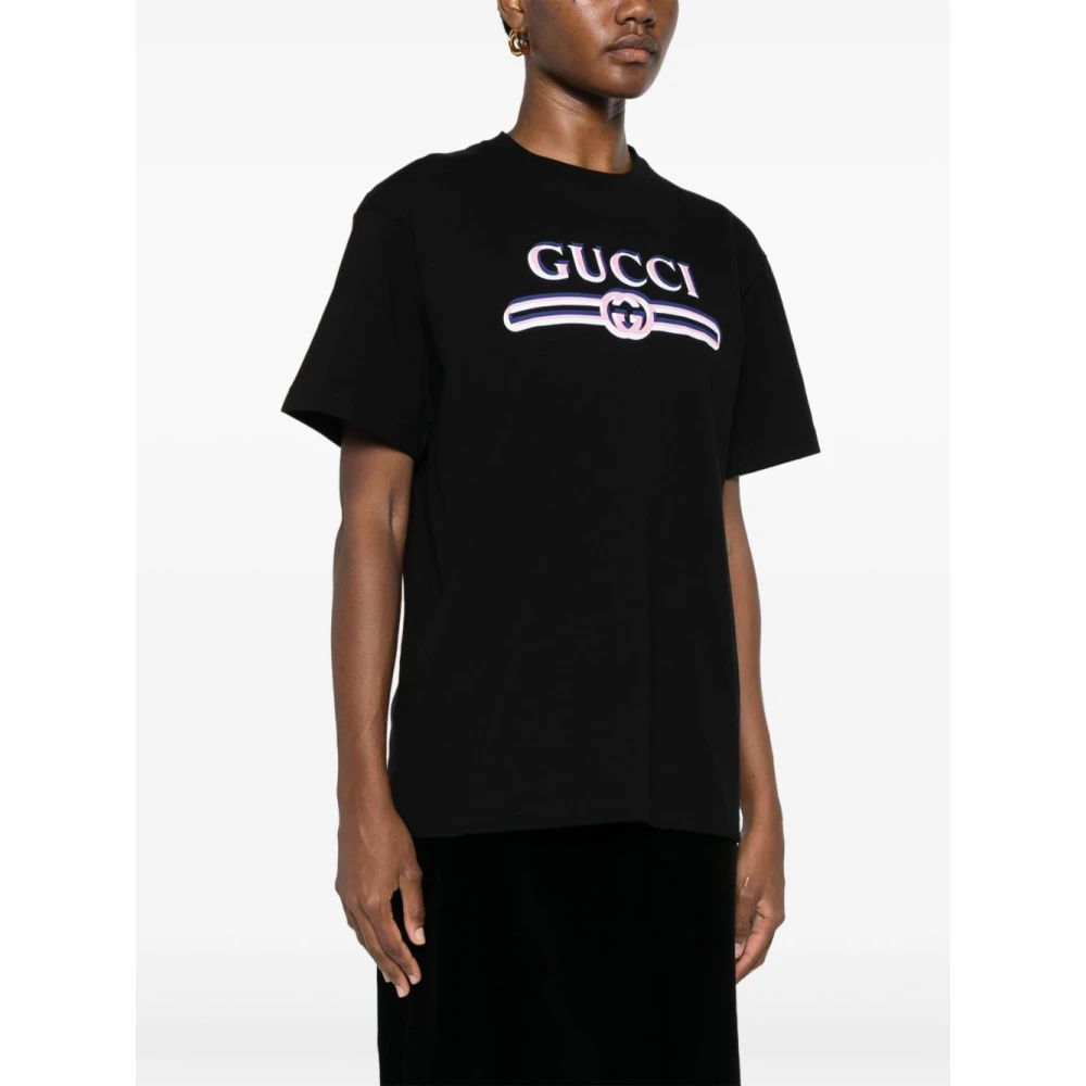 Gucci Zwarte T-shirts en Polos Black Dames