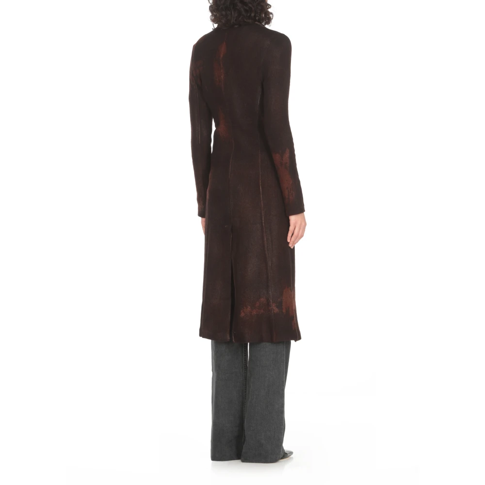 Avant Toi Bruine wollen jas met pieklapel Brown Dames