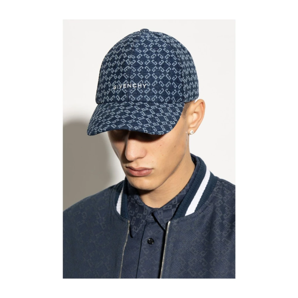 Givenchy Monogram-Jacquard Cap Blue Heren