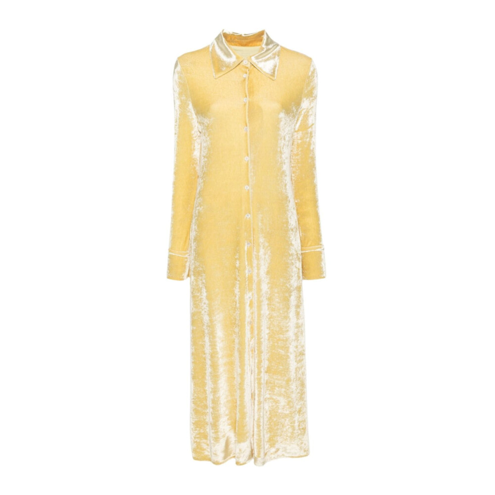 Robe discount velours jaune