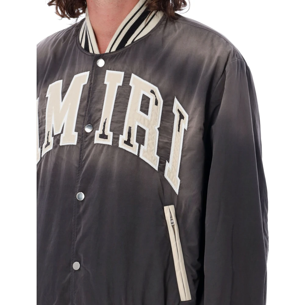 Amiri Zwarte Sun Faded Bomberjack Black Heren