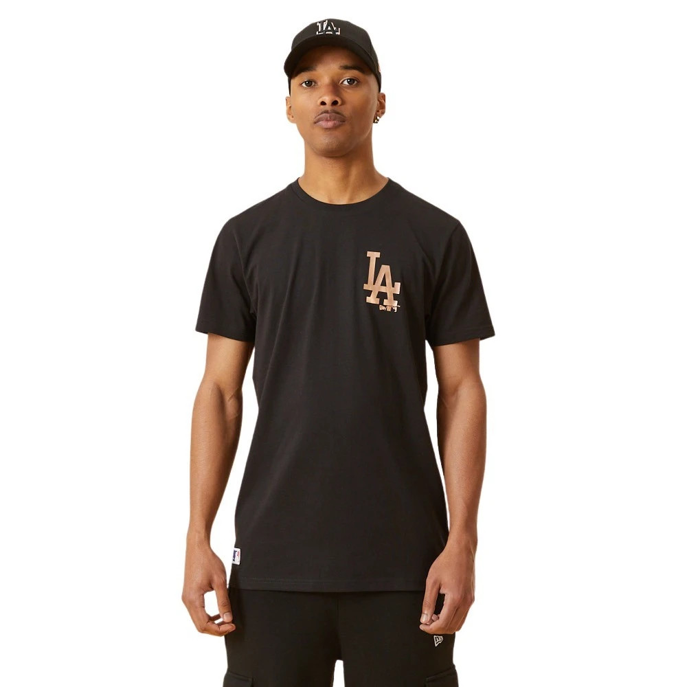 New era T-shirt nieuwe Los Angeles Dodgers MTLC-print Black Heren