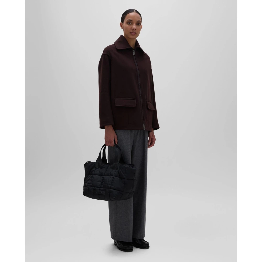 Aspesi Nylon Gewatteerde Shopper Tas Black Dames