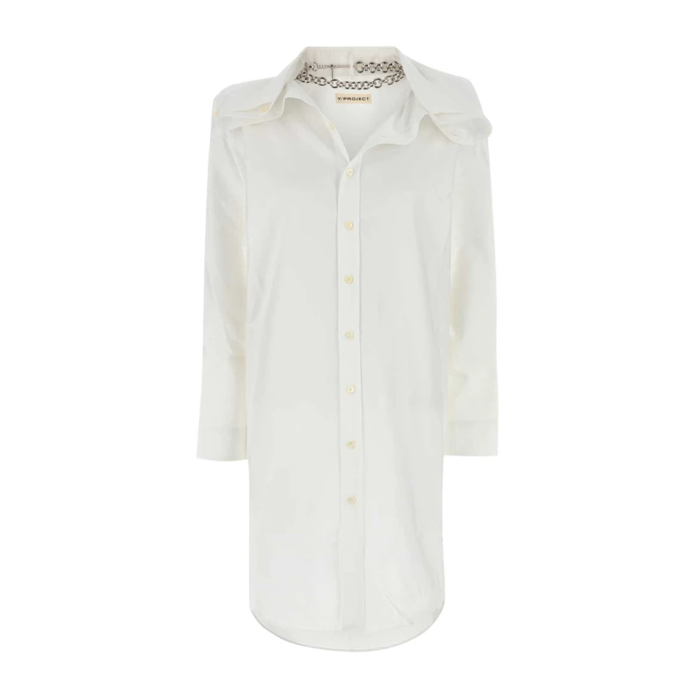 Y Project Witte Oxford Overhemdjurk White Dames