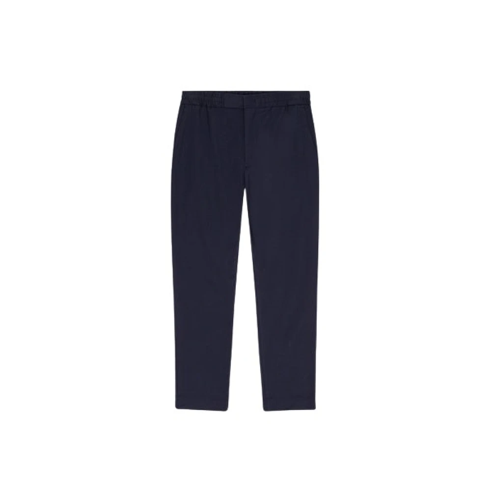 Nn07 Navy Blue Katoenmix Broek Blue Heren