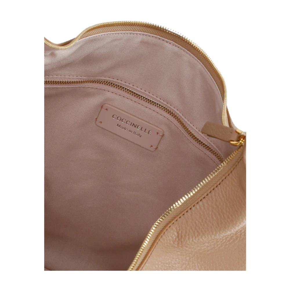 Coccinelle Roze Leren Schoudertas voor Vrouw Pink Dames