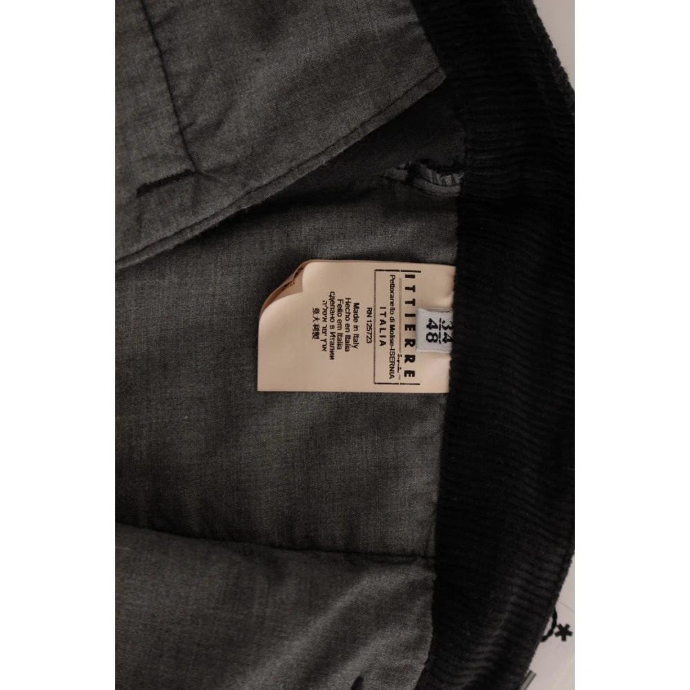 Gianfranco Ferré Elegante Zwarte Katoenen Ribfluwelen Broek Black Heren