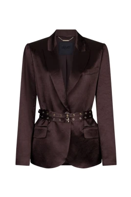 Satin Blazer med Bä