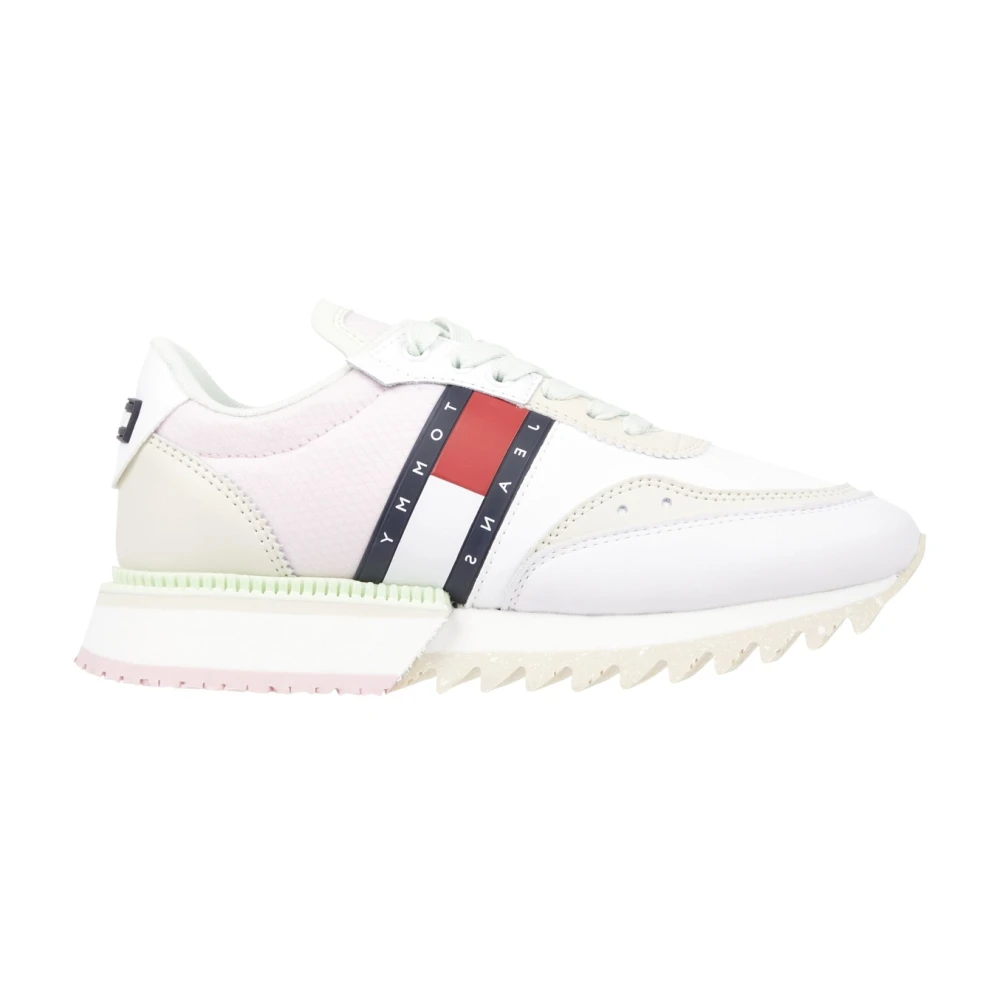 Tommy Jeans Cleated Similpelle Sneakers Dames Schoenen Wit
