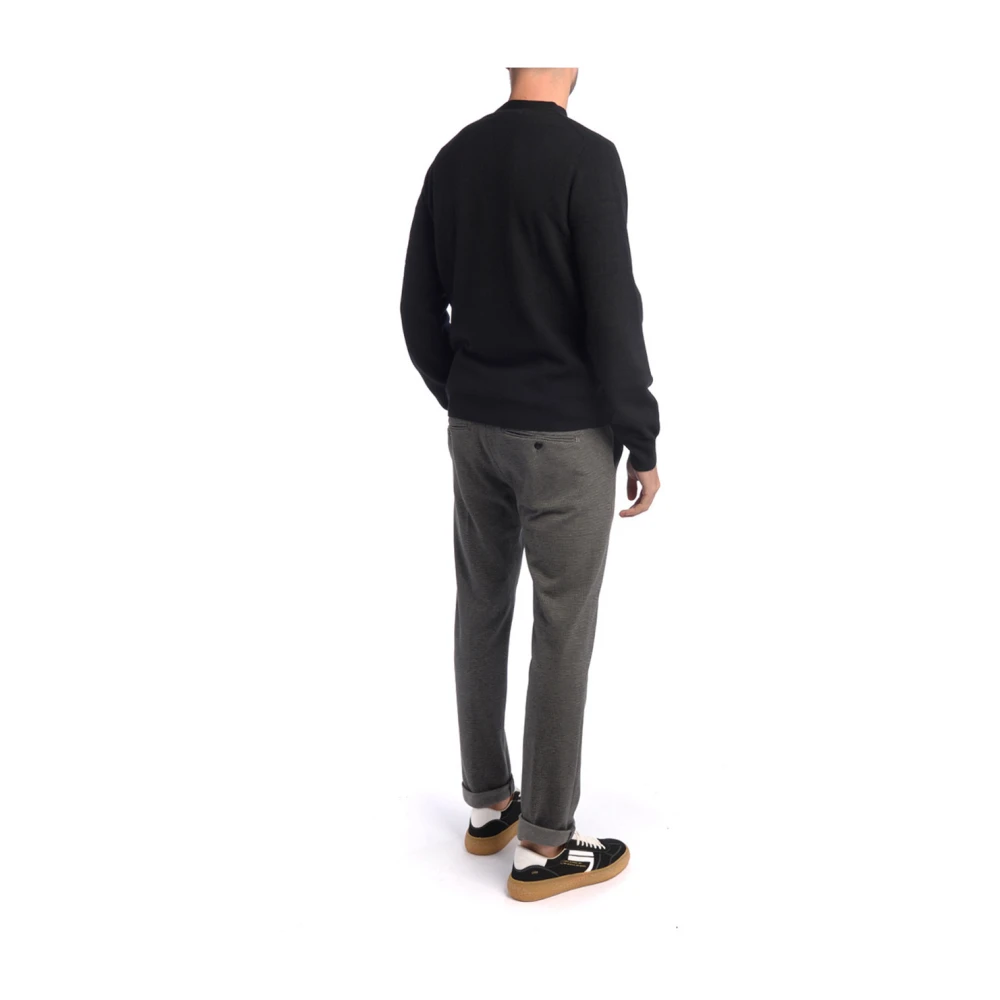 Comme des Garçons Zwarte Wollen V-hals Vest Black Heren